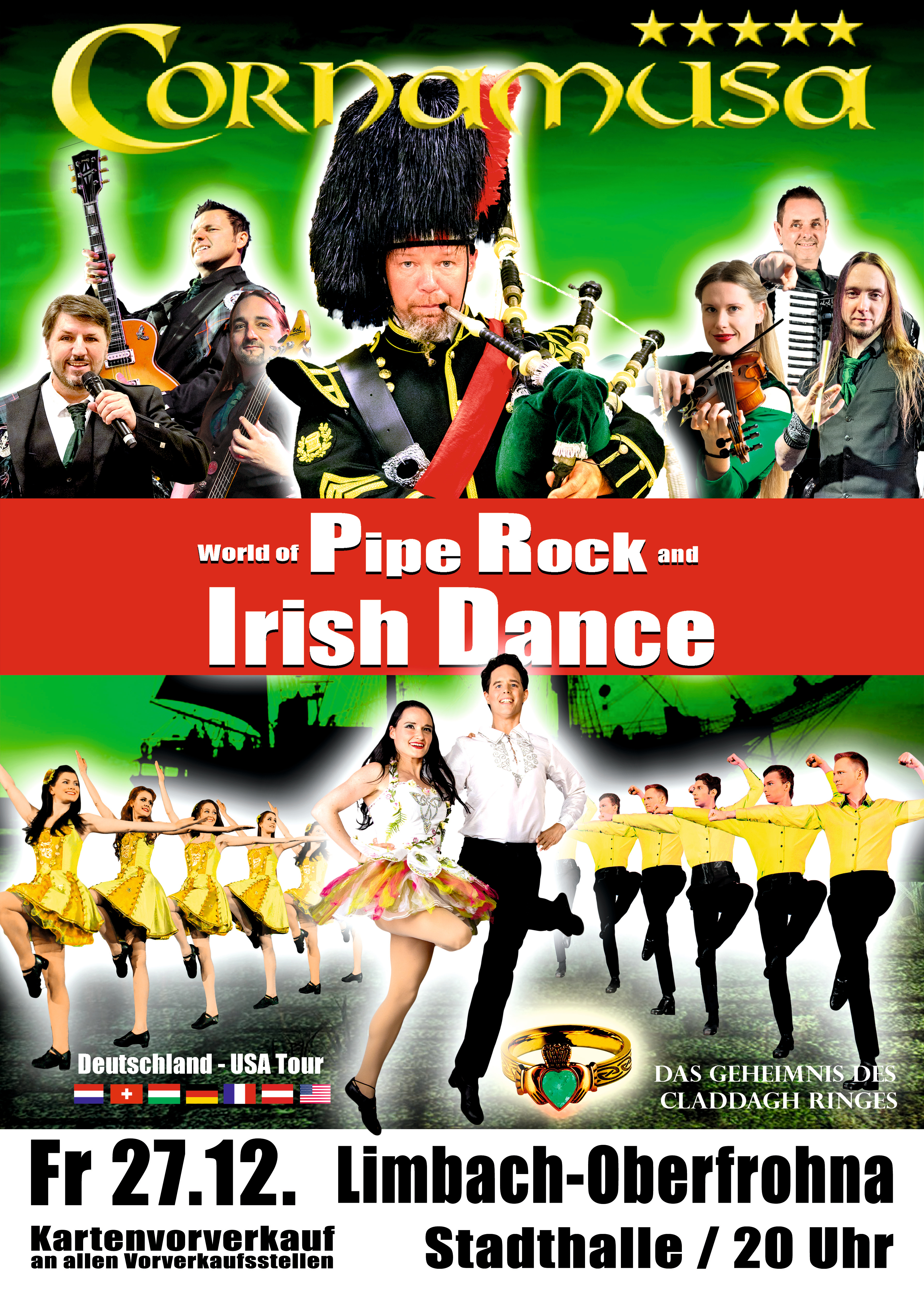 CORNAMUSA – WORLD OF PIPE ROCK AND IRISH DANCE