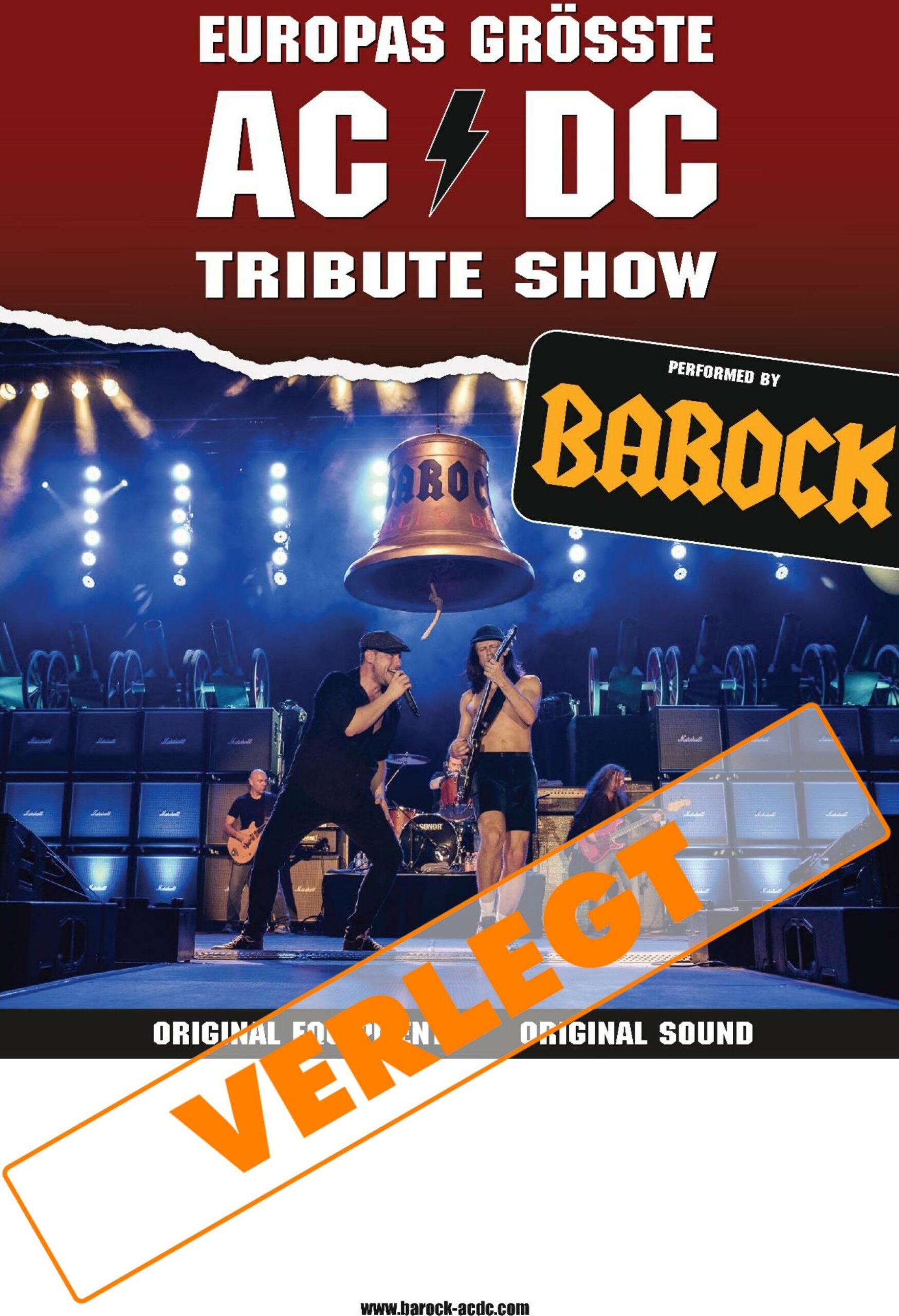 VERLEGT:“BAROCK – The AC/DC Tribute Show“